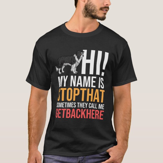 Eigentümer von Collie Dog Welpen 2 T-Shirt (Vorderseite)