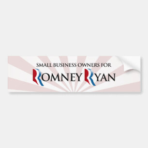 EIGENTÜMER VON KLEINUNTERNEHMEN FÜR ROMNEY RYAN.pn Autoaufkleber