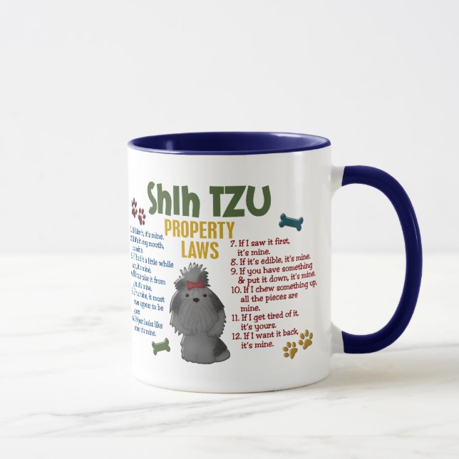 Eigentums-Gesetze 4 Shih Tzu Tasse (Rechts)