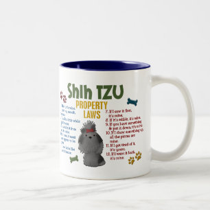 Eigentums-Gesetze 4 Shih Tzu Zweifarbige Tasse