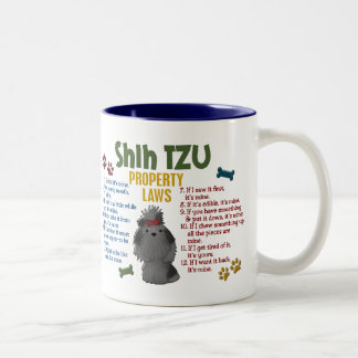 Eigentums-Gesetze 4 Shih Tzu Zweifarbige Tasse