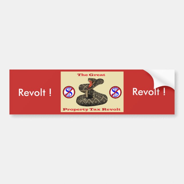 Eigentums-Steuerrevolte! Autoaufkleber (Vorne)