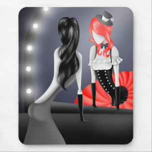 Eigenwillige Ballerina & Tänzerin Reflexion Mousepad