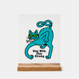 Eigenwillige Expressive Katze Acrylschild