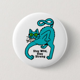 Eigenwillige Expressive Katze Button