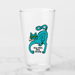 Eigenwillige Expressive Katze Glas