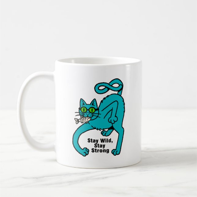 Eigenwillige Expressive Katze Kaffeetasse (Links)