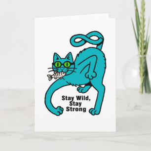 Eigenwillige Expressive Katze Karte