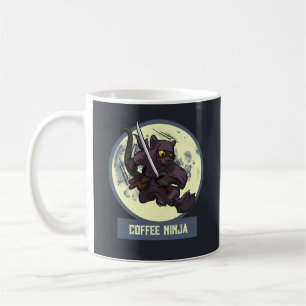 Eigenwillige Schwarze-Katze-Ninja Alternative Tier Kaffeetasse