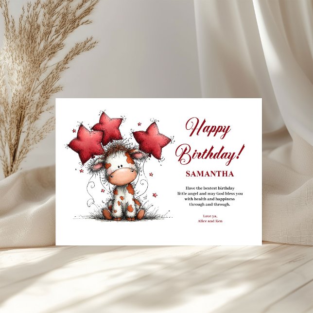 Eigenwillige Tiere Personalisierte Kinder-Grußkart (Quirky Animals Personalized kids greeting card)