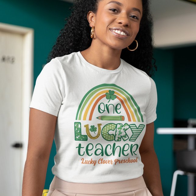 Eigenwilliger Glückspilz-Lehrer St. Patrick's Day Tri-Blend Shirt (Von Creator hochgeladen)
