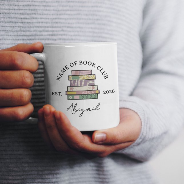 Eigenwilliger handgezeichneter Bücherstapel Buchcl Kaffeetasse (Von Creator hochgeladen)