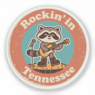 Eigenwilliger musikalischer Charme_ Tennessee Vint Aufkleber