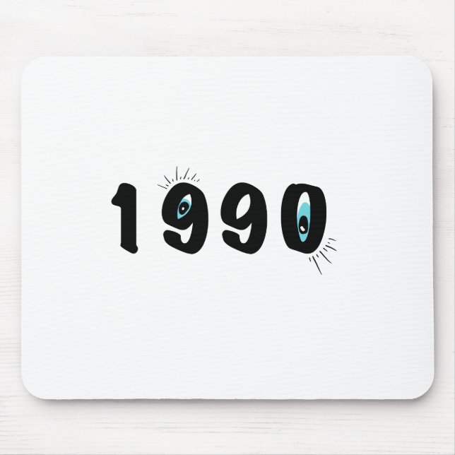Eigenwilliges Mauspad mit Eye-Grafik von 1990 | Kü (Vorne)