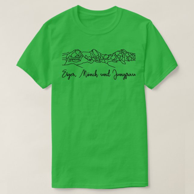 Eiger Mnch Jungfrau Berner Oberland T-Shirt (Design vorne)