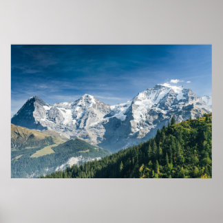 Eiger, Mönch und Jungfrau, Schweiz Schweizer Alpen Poster