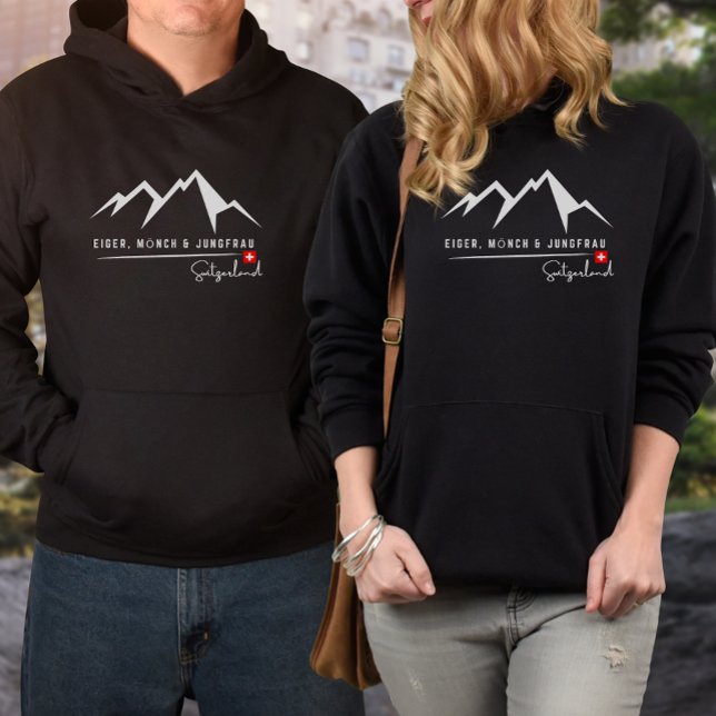 Eiger, Mönch und Jungfrau Trilogie. | Schweizer Al Hoodie (Von Creator hochgeladen)