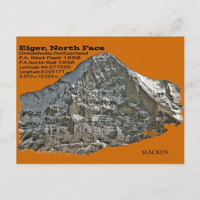 Eiger, Nordgesicht Postkarte (Vorderseite)