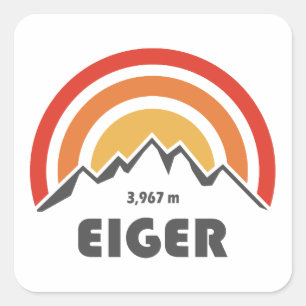 Eiger Quadratischer Aufkleber