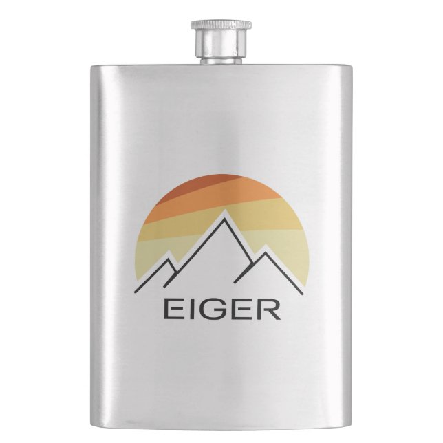 Eiger Switzerland Retro Flachmann (Vorderseite)