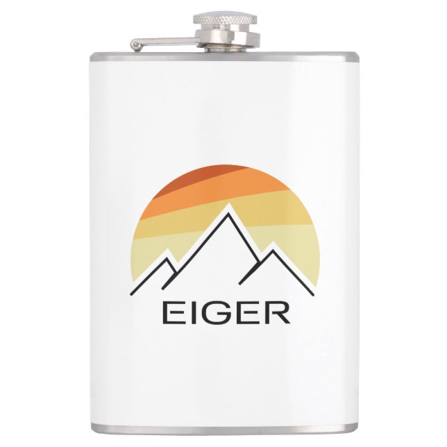 Eiger Switzerland Retro Flachmann (Vorderseite)