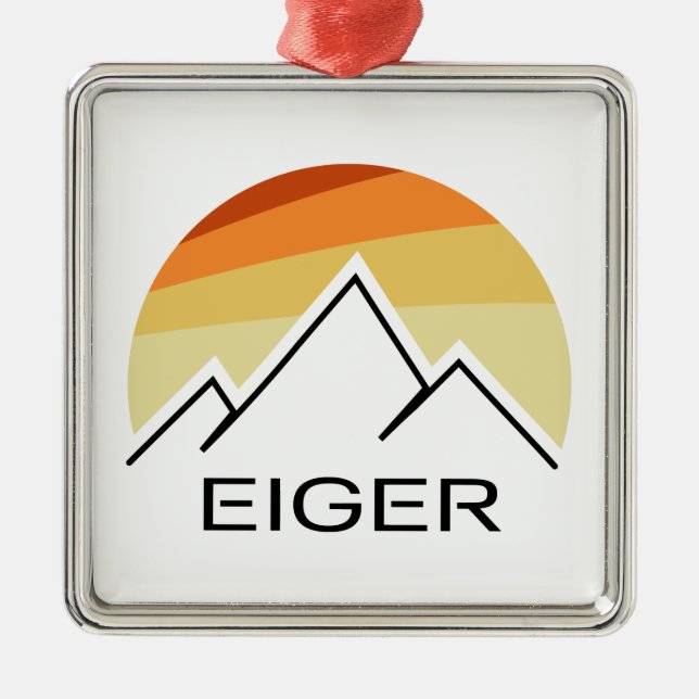 Eiger Switzerland Retro Ornament Aus Metall (Vorne)