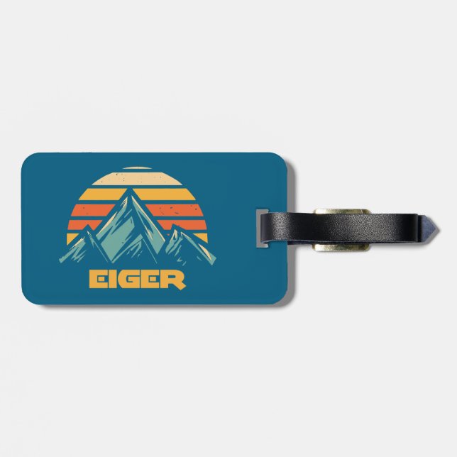 Eiger Switzerland Retro Turquoise Gepäckanhänger (Rückseite horizontal)