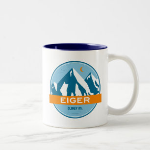 Eiger Switzerland Stars Moon Zweifarbige Tasse
