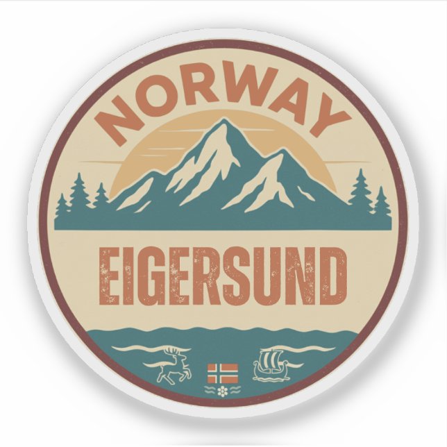 Eigersund, Norge Norwegen Aufkleber (Vorderseite)