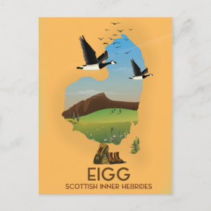 Eigg Scottish Inner Hebrides Karte