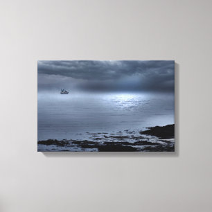 Eigg von Camusdarrach Beach Leinwanddruck