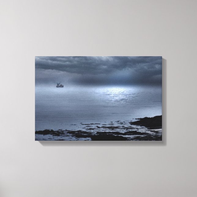Eigg von Camusdarrach Beach  Leinwanddruck (Vorderseite)