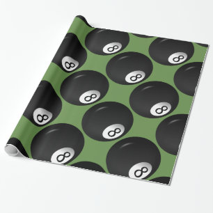 Eight Ball Billard Thema Geschenkpapier