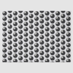 Eight Ball Y2K Snooker Black and White Seidenpapier