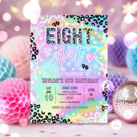 Eight Is Great Regenbogen-Leoparden-Druck 8. Gebur