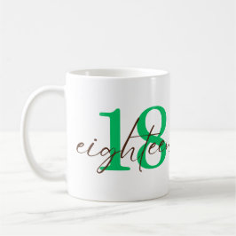 Eighteenth 18 Year Anniversary Personalization Kaffeetasse