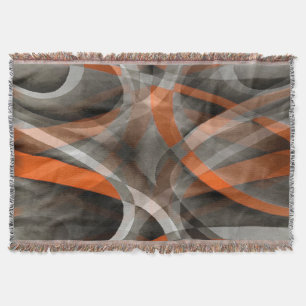 Eighties Vibes Gebranntes Orange und Grau Geschich Decke