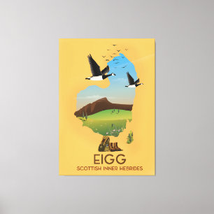 Eigtish Inner Hebrides Map Leinwanddruck