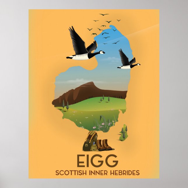 Eigtish Inner Hebrides Map Poster (Vorne)