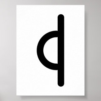 EIHWAZ Nordische Rune (Eibe, Ausdauer, Transformat Poster