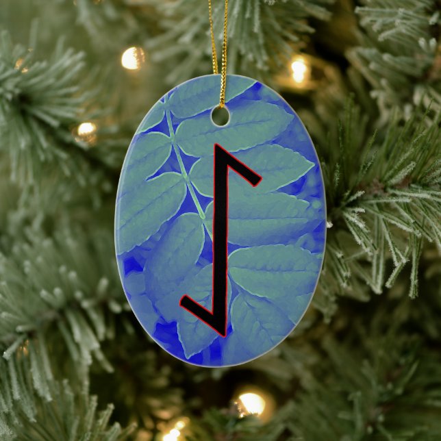 Eihwaz Viking Rune Weihnachten Ornament - Zentrum  (Baum)