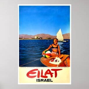 Eilat Israel Kunstposter Vintage-Druck Poster