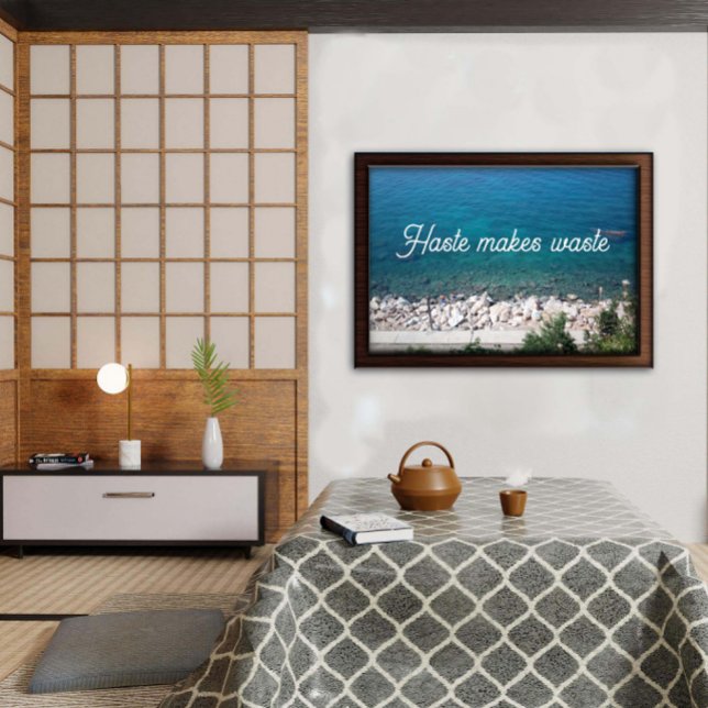 Eile macht Müll zitieren Ozeanplakat Poster (Von Creator hochgeladen)