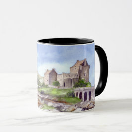 Eilean Donan Burg Wasserfarbene Malereien Tasse