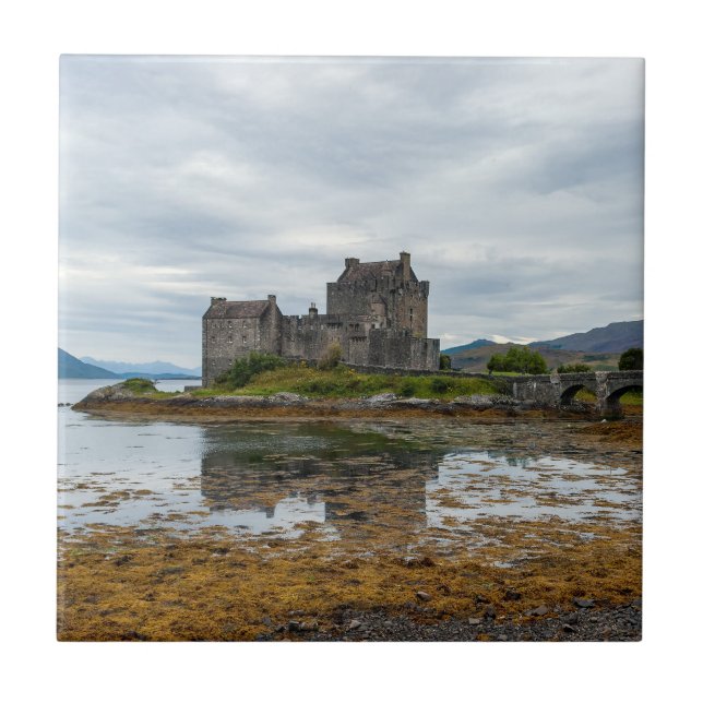 Eilean Donan Castle, Loch Duich - Schottland, UK Fliese (Vorderseite)