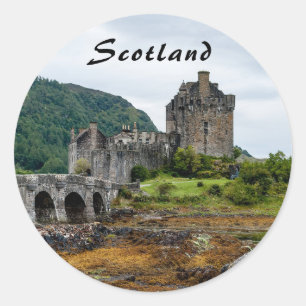 Eilean Donan Castle, Loch Duich - Schottland, UK Runder Aufkleber