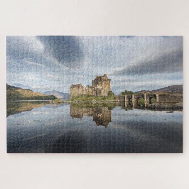 Eilean Donan Schloss mit Reflexion in Schottland Puzzle (Horizontal)