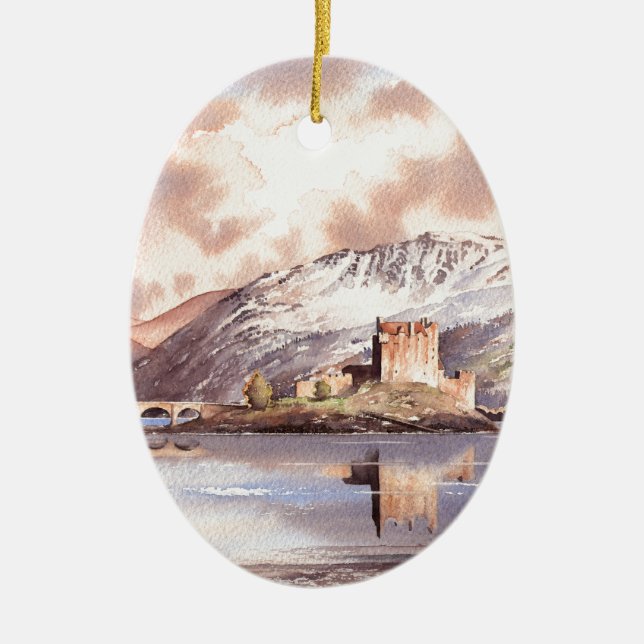 "Eilean Donan Schloss" Schottland Keramikornament (Vorne)