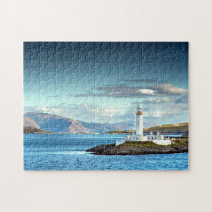 Eilean Musdile Lighthouse Schottland Landschaftlic Puzzle