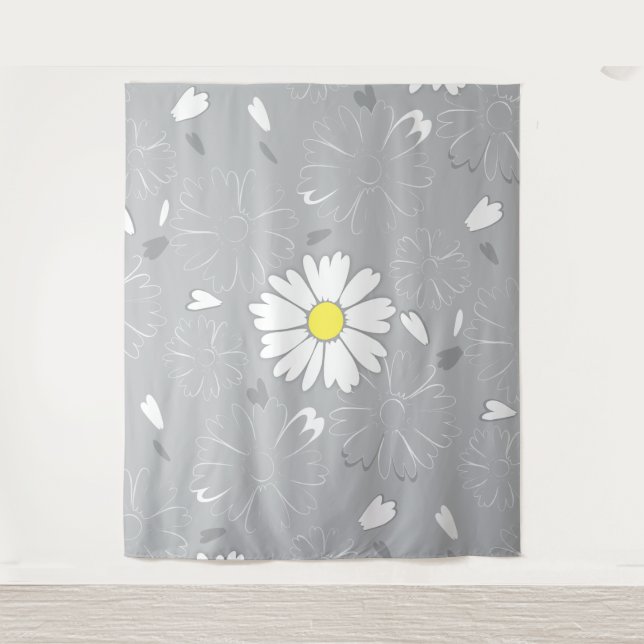 Eilins Daisy-Blume Wandteppich (Vorderseite)